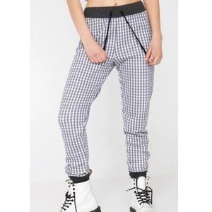Wildfox Gingham Gwen Checkered Cozy Jogger NWT